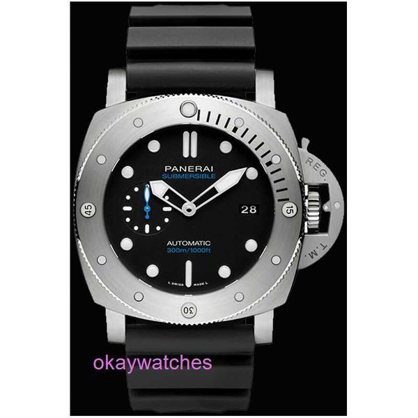 Fashion Luxury Penarrei Watch Designer Box Certificat Submersible Stealth Automatic Mécanique mâle PAM01305