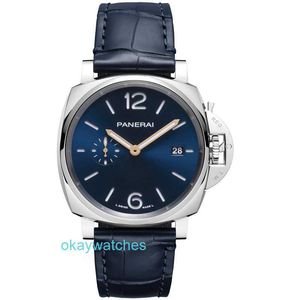 Fashion Luxury Penarrei Watch Designer Min Mechanical Watch Heren 42 mm Blauwe plaat Nachtlicht Display PAM01274