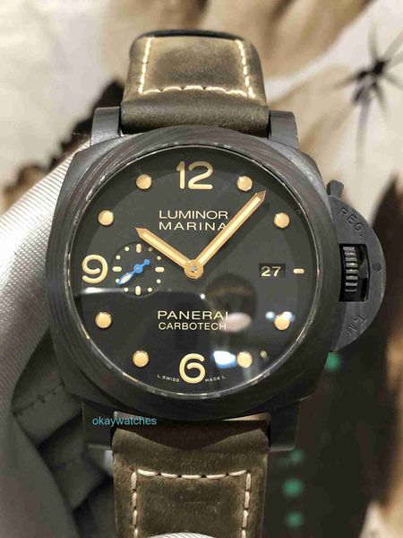 Fashion Luxury Penarrei Watch Designer Special Offre 1950 Série Carbon Technologie Automatique mécanique Pam00661