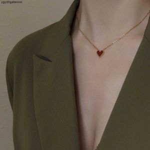 Mode Luxe hangerse kettingontwerper Red Heart Sieraden verse ketens 18k gouden kettingen voor vrouwen feest dame gouden dagelijkse sieraden