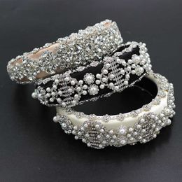 Mode luxe strass parel persoonlijkheid overdreven hoofdband spons bal mooie focus op dames geschenk haaraccessoires746 x0625