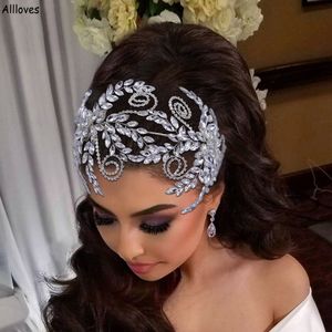 Mode luxe strassige bruiloft headpieces haarband voor vrouwen bruiden tiaras hoofdtooi hoofdband haar tie scrunchie bruids haaraccessoires cl2318