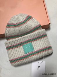 Gorro de lujo de moda Gorro de invierno Gorro de punto Arco iris AC Cara sonriente Gorro de lujo para el frío Gorro de calavera de primavera Gorro de cachemira unisex de moda Buena calidad