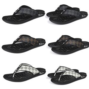 Mode luxe diapositives Designer pantoufles grille motif noir blanc marron impression caoutchouc cuir hommes baskets sandales plage tongs