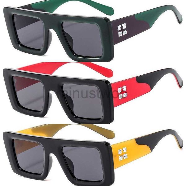 Lunettes de soleil de luxe à la mode Offs White Frames Style Square Brand Hommes Femmes Sunglass Arrow x Black Frame Lunettes Tendance Lunettes de soleil Bright Sports Travel Sunglasse 7ZTP