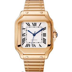 Reloj de lujo a la moda para hombre, relojes de negocios automáticos de acero inoxidable premium, reloj de pulsera azul horneado con aguja de zafiro, regalos impermeables