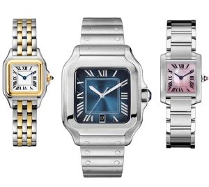 Modieus luxe dameshorloge Hoogwaardig horloge Dameshorloge van roestvrij staal, waterdicht saffierglas, superlichtgevend horloge