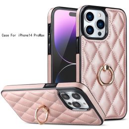 Mode Luxurys Designers Mobiele telefoonhoesje voor iPhone14Pro Max Ring Protective Case Holster Geschikt voor Apple 13Pro Small Interens Phone Case Sticker 12