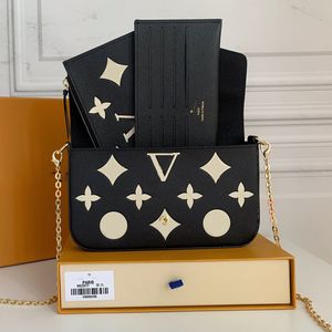 Mode Luxe Portefeuilles Ontwerpers Crossbodytas Zwart Dameshandtassen Portefeuilles Kaarthouder Handtas Schoudertassen Mini-portemonnee Maïsportemonnees 69977 Hoge kwaliteit