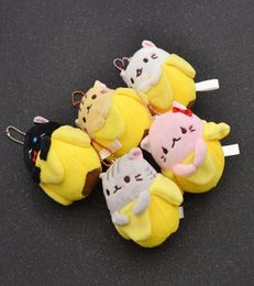 Fashion Lychee Japanese Anime Movie Bananya Plux Doll Chain Chain Toy Sac Pendant Gift For Fiends 5 Colors3972976