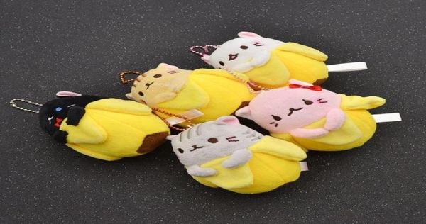 Fashion Lychee Japanese Anime Movie Bananya Plush Doll Chain Chain Toy Sac Pendant Gift For Fiends 5 Colors3067272