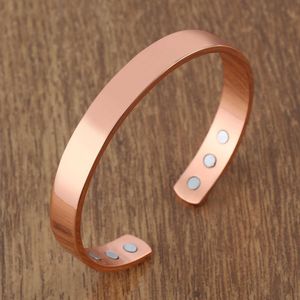 Mode Lychee Magnetische Koper Bangle Armband Healing Bio Therapie Artritis Pain Relief Manchet Bangle Vrouwen Mannen Sieraden X0706