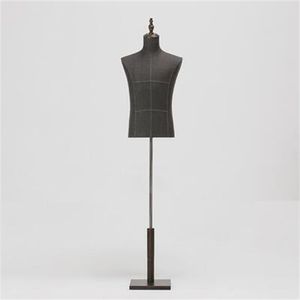 Mode homme mannequin corps demi-longueur modèle costume pantalon support affichage magasin de vêtements bois dase hauteur réglable bricolage xiai322N
