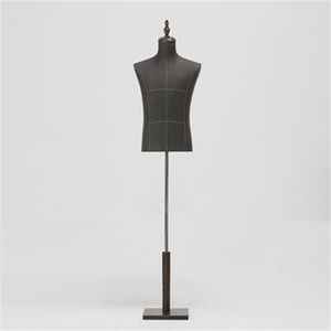 Mode Homme mannequin corps demi-longueur modèle costume pantalon support affichage magasin de vêtements bois dase Hauteur réglable bricolage xiai249E