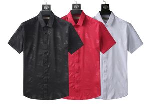 Mode mannelijk shirt lange mouwen tops dubbele kraag zakelijk shirt heren jurken shirts slanke mannen #37