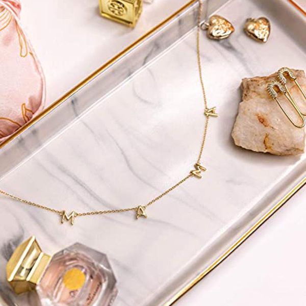 Mode Mama Lettres Collier En Acier Inoxydable Maman Bébé Lockbone Chaîne Pendentif Ras Du Cou Femme Bijoux Fête Des Mères Cadeau 2021 chaînes