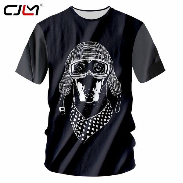 Moda hombre o cuello camiseta 3D perro divertido camiseta streetwear camiseta para hombre camiseta de Halloween chándal de gran tamaño 220623