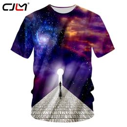 Mode homme O cou t-shirt 3D ciel étoilé route drôle t-shirt Streetwear hommes t-shirt Halloween surdimensionné survêtement 220623