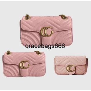 Fashion Marmont Women Luxurys Designers Sacs 446744 Real Leather Handbags Chain Cosmetic Messager Shopping Sac à bandoulière
