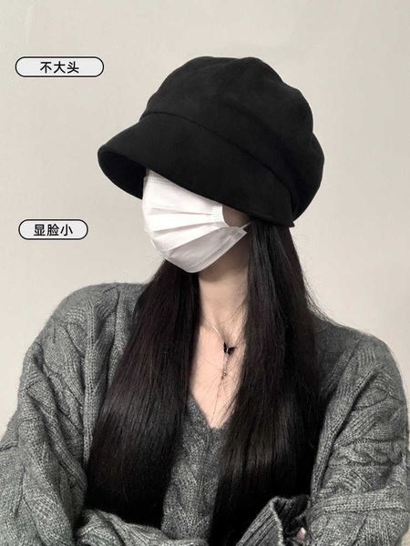 Bailey – masque de pêcheur en daim pour femmes, cache-cou à la mode, automne et hiver, avec grande tête, petit chapeau à poils unis, 2022