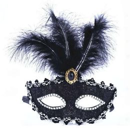 Fashion maskers kant klaring sexy patch half face franing parel veermasker voor Halloween Venetiaanse maskerade feestbenodigdheden