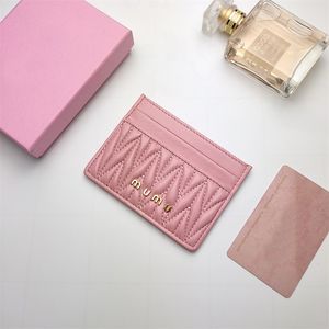 Fashion Matelasse Designer Leather Wallet Card Holder Heren Dames Geschenk Cadeau Letter Purse Women Mini Wallets met Dox Cardholder S Holder