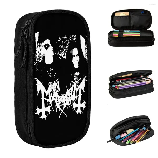 Fashion Mayhem Scandinavian Crayer Case Death Black Metal Cur crayers Cases P pour les sacs d'étudiants fournit des cadeaux de la papeterie