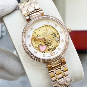 Mode Mécanique Montre Femme 32mm Céramique Chaîne En Acier Saphir Miroir Boîtier En Acier Inoxydable Sport Diamant Étanche Montres de haute qualité montre homme 2022