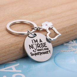 Mode Medische Gereedschap Stethoscoop Sleutelhanger Hart Charm Hanger Verpleegster Keychain Nurse Medical Studenten Geschenken Sieraden