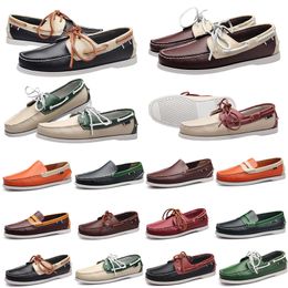 Mocassins en cuir de marque pour hommes, haut de gamme de styliste, chaussures noires pointues, Oxford respirantes, pour mariage formel, S 66, 2024