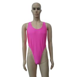 Mode mannen en vrouwen Catsuit Kostuums Spandex Dansen Panty Unisex Zentai Badpak T-Back