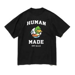 Fashion Men and Women Trend T-shirt Street Brand Human Made 100% Cotton T-shirts Loose Cartoon Design Short Sleeve Tops Tee 240410