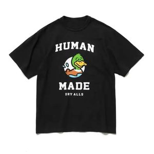 Fashion Men and Women Trend T-shirt Street Brand Human Made 100% Cotton T-shirts Loose Cartoon Design Short Sleeve Tops Tee 240509