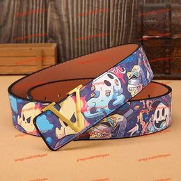 Fashion Men Belt Designer Women Belt Width 3,8 cm Classic Graffiti Business Casual Pants Smooth Belt Belt Maat 105-125cm