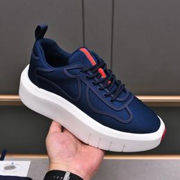 Mode hommes chaussures décontractées FLY BLOCK bas épais baskets de course Italie originaux bande élastique bas hauts blanc noir insigne en cuir concepteur chaussures de sport boîte