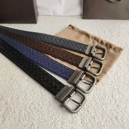 Cintura di design da uomo di moda Cintura con fibbia in vera pelle Larghezza 4.0 Cintura in argento antico Cinture in tessuto Pelle bovina originale di alta qualità