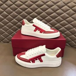 Mode heren designer schoenen comfortabele bodem leer Luxe heren feestsport casual sneaker trainers schoen snel schip 12