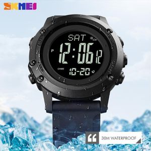 Mode hommes montres numériques thermomètre météo hommes montres étanches Sports de plein air Calories horloge électronique