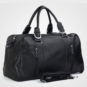 Mode hommes en cuir véritable sacs de voyage hommes sac à bagages en cuir véritable sac de week-end sac de sport grand fourre-tout de nuit sac à main grand