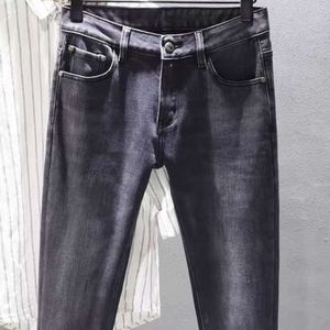 mode heren jeans designer jeans heren dames duivelsoog letter grafische broek casual losse knop slanke rechte broek