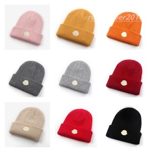 Mode mannen gebreide beanie voor vrouw ontwerper Solid Color Flense Skull Caps Warm Winter Unisex Hat 21 Color R5