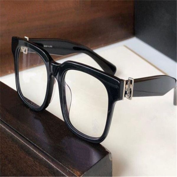 Gafas ópticas para hombre de moda 8054 Marco de placa cuadrada clásico con caja de cuero Diseño de estilo retro simple Lente transparente HD Calidad superior 235D