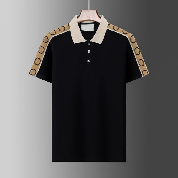 Mode Hommes Polo Shirt Manches Courtes Respirant Top Tees Lettre Motif Imprimer Hommes Polos Chemises Hip Hop Casual Business Sports Summer Polo T Shirts