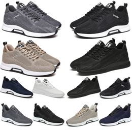 Mode hommes chaussures de course triple noir blanc gris bleu foncé sport sneaker confortable maille athlétique chaussures d'entraînement
