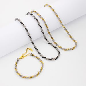 mode heren- en damesketting YS125 grensoverschrijdende hete verkoop eenvoudig en veelzijdig roestvrij staal kleurvaste ronde mesh-ketting trendy