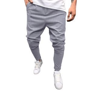 Broek mode heren casual effen losse streep pocket sweatpant broek jogger grijsblauwe marine casual pant m-xxxl druppel