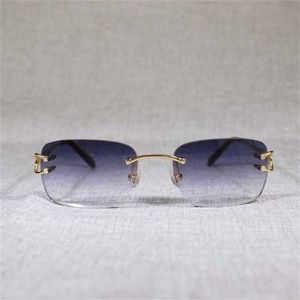 Lunettes de soleil d'extérieur pour hommes de mode Vintage fil sans monture hommes lunettes lunettes claires femmes lunettes ovales pour cadre en métal extérieur Oculos GafasKajia