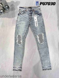 Mode Paarse jeans voor heren Designer Distressed Tear Cyclist Dames Denim Luxe Nieuwe splitsen Gescheurde rechte pijpen Zwarte herenbroek 14