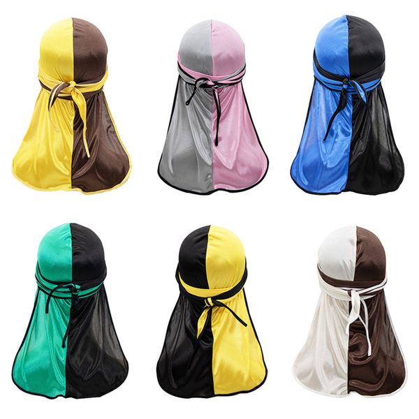 Durags en Satin pour hommes, Bandana soyeux, Doo Rag, accessoires pour cheveux, à la mode