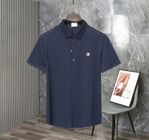Mode Chemises pour hommes Polos T-shirts Designer Business Polo Blouse Couleur unie Tops à manches courtes Slim Respirant Robe formelle pour hommes T-shirts pour hommes Taille asiatique M-3XL